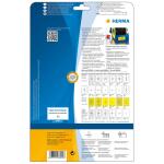 Herma Signal-Etiketten stark haftend wetterfest 99,1 x 42,3 mm Folie gelb 25 Bl 300 Etik. LaserCopy