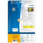 Herma Signal-Etiketten stark haftend wetterfest Ø 85 mm Folie gelb 25 Bl 150 Etik. LaserCopy