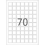 Wetterfeste Folienetiketten A4, 24 x 24 mm, weiß, extrem stark haftend