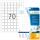 Herma Etiketten stark haftend 24 x 24 mm Folie weiss strapazierfähig 25 Bl 1750 Etik. LaserCopy