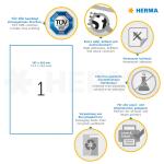 Herma Etiketten permanent haftend 420 x 297 mm weiss PREMIUM 100 Bl 100 Etik. LaserInkCopy