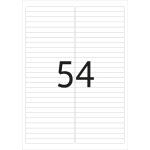 Ablösbare Beschriftungsstreifen A4, 96 x 10 mm, weiß