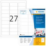 Herma Etiketten ablösbar 63,5 x 29,6 mm weiss 100 Bl...