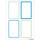 Beschriftungsetiketten 52x82 mm Blau/Grün, ablösbar