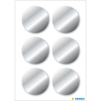 Herma Etiketten permanent haftend Ø 32 mm silber 3...