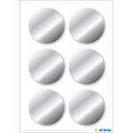 Silberetiketten Ø 32 mm, permanent haftend