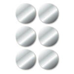 Silberetiketten Ø 32 mm, permanent haftend