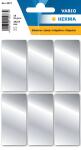 Silberetiketten 26 x 54 mm, permanent haftend