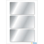 Silberetiketten 34 x 67 mm, permanent haftend