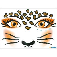 Herma Sticker FACE ART Leopard 1 Bl