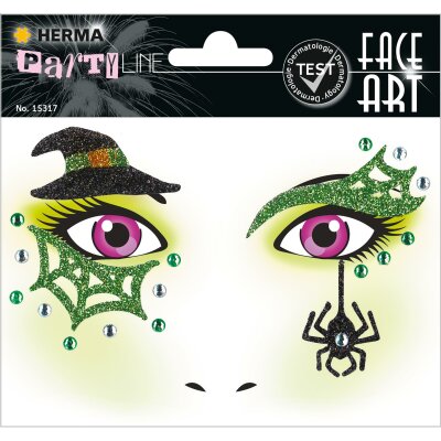 Herma Sticker FACE ART Hexe 1 Bl