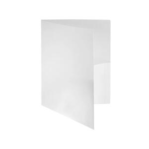 FSY Broschüren-Mappe runde Taschen, Standard, weiß, neutral, 1 Stück