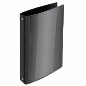 FSY Präsentations-Ringbuch, A4, 4-Ringe 25mm, Rücken 40mm, PP schwarz