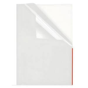 Sichthülle, PP, A4, farblos, Indexstreifen rot, 4250037428728
