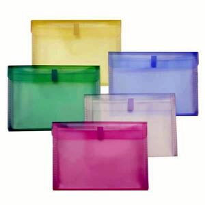 FSY Fächertasche "light" mit 5 Fächern+Reitern, A4, PP, fbg.sort. transp., 1 Stück