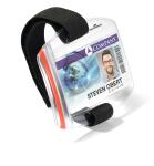 Durable Ausweiskartenhalter 54x87mm tr 10St mit Armbinde UV-stabil