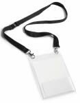 Durable Namensschild A6 mit Textilband tr/sw hochformat