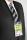 Durable Namensschild A6 mit Textilband tr/sw hochformat