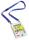 Durable Namensschild A6 mit Textilband tr/d.bl hochformat