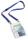 Durable Namensschild A6 mit Textilband tr/d.bl hochformat