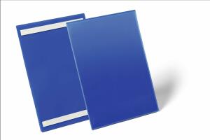 Durable Etikettentasche A4 d.bl 50St selbstklebend Querformat