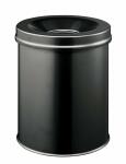 Durable Papierkorb 15l rund sw Safe+ m.Flammenlöschkopf