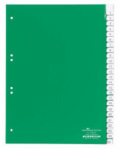 Durable Ordnerregister für A4 25tlg gn umschweißte Tabe