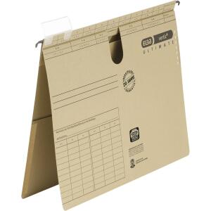 ELBA Hängehefter"vertic ULTIMATE" mit Tasche, Komfort-Sichtreiter und Amtsheftung, für ca. 200 DIN A4-Blätter, naturbraun
