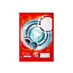 Schulblock A4, 50 Blatt, 70 g/m², 4fach gelocht,...