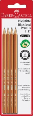 Faber Castell Bleistift 1117 HB braun 4er