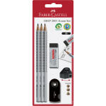 Faber Castell Bleistift Grip 2001 EXAM 2B silber Spitzer