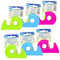 TSI Klebefilm- Abroller 19 mm x 25m , farblich sortiert