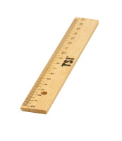 TSI Lineal - Holz 17 cm Skala , mit Metallkante