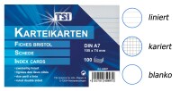 TSI Karteikarten A7 liniert beidseitig bedruckt 100 Stück