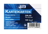 TSI Karteikarten A8 liniert beidseitig bedruckt 100...