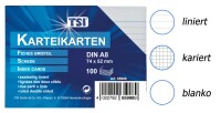 TSI Karteikarten A8 liniert beidseitig bedruckt 100 Stück