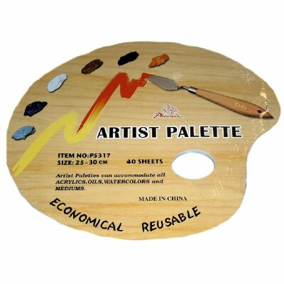 CMI Mischpalette Abreißpalette Oval 30x23cm Griffl 10 Bl