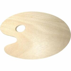 CMI Mischpalette Holz Oval 30 x 20 cm / 3 mm Griffloch