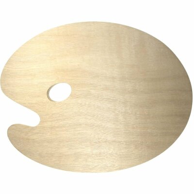 CMI Mischpalette Holz Oval 30 x 25 cm / 5 mm Griffloch