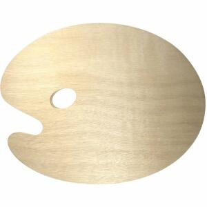 CMI Mischpalette Holz Oval 40 x 30 cm / 5 mm Griffloch