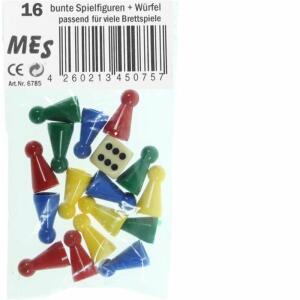CMI Brettspiel 16 Ersatzfiguren + 1 Würfel