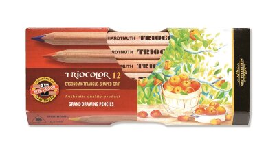 KOH Buntstifte Natur Triocolor Jumbo Künstlerfarbstifte 12er