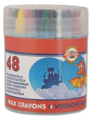 KOH Wachsmalstifte Drachenmotiv 7,8 mm x 80 mm 48er Box 2