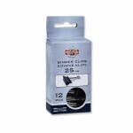 KOH Maulklammern Metall - schwarz / 25 mm im 12er Pack