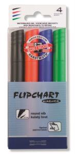 KOH Flipchart-Marker Rundspitze 2-5 mm 4er-Set