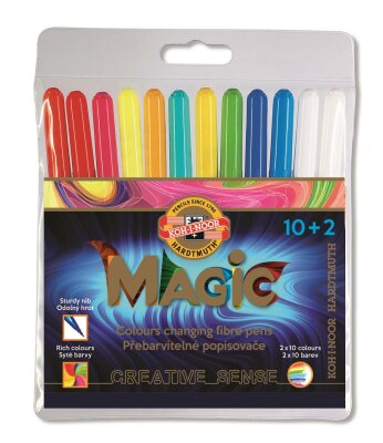 KOH Fasermaler Magic übermalbar 10+2