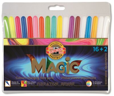 KOH Fasermaler Magic übermalbar 16+2