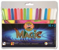 KOH Fasermaler Magic übermalbar 16+2