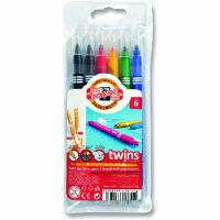 KOH Fasermaler Doppelfaserpens Dick - Dünn 6er...