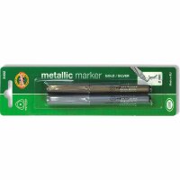 KOH Marker Metallic Spitze 2 mm wasserfest Gold und Silber
